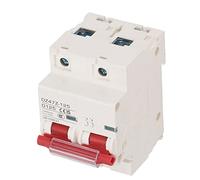 Fabater Disyuntor de CC 2P 125A 1000V Protección contra Cortocircuitos Instalación en Riel DIN Disyuntor Solar Fotovoltaico con Extinción de para Sistemas de Energía de CC (rojo)