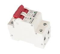 Fabater Disyuntor de CC 2P 63A 1000V Mini Disyuntor de bajo Voltaje 6000A Capacidad de Ruptura Montaje en Riel DIN para Solar Fotovoltaico, Motocicleta Eléctrica