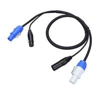 Fabater El Cable Combinado de Señal XLR de Alimentación de 23 AWG Es un Cable de Extensión Duradero de 3 Pines para Eventos de Iluminación Profesional (1 Metro)