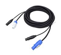 Fabater El Cable Combinado de Señal XLR de Alimentación de 23 AWG Es un Cable de Extensión Duradero de 3 Pines para Eventos de Iluminación Profesional (7.6M)