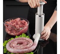 Fabater Embutidora Manual de Salchichas, Máquina Llenadora Vertical de Salchichas de Acero Inoxidable 304 para Carne y Camarones, Herramienta de Cocina Fácil de Limpiar