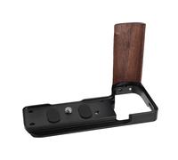Fabater Empuñadura Vertical, Manija Lateral de Madera Liviana Empuñadura en Forma de L de Aleación de Aluminio con Placa de Liberación Rápida Tornillo de 1/4 de Pulgada para Cámara ZV E10II