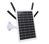 Fabater Enrutador Módem 4G LTE con Energía Solar, Enrutador Inalámbrico de 12W para Cámaras de Seguridad, Compatibles con Tarjetas SIM, Construida en Batería de 18000 MAh, 300Mbps (Antenas Blancas)