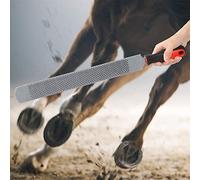 Fabater Escofina Profesional para Corte de Pezuñas de Caballo de Acero con Alto Contenido de Carbono, Herramienta de Herrador de Doble Cara de 47 Cm/18,5 Pulgadas Diseño Ergonómico con para un Uso