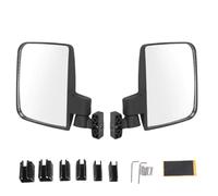 Fabater Espejo de Carrito de Golfing, sin Espejos de Vista Trasera Lateral de Perforación, Compatible con EZGO TXT RX, Club Car Precedent Tempo, Ajustables de 180° y Plegables