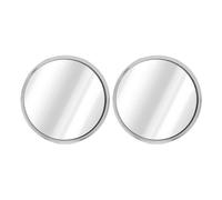 Fabater Espejos de Puerta Cromados de Alta Definición Plegables Manualmente para Impala Nova, Espejo Exterior Circular para Conductores 1963-1964, 1 par de Retrovisores Exteriores