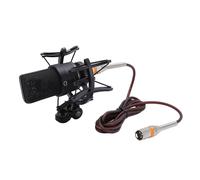 Fabater Estudio Condenser Micrófono 26 Mm Diafragma Professional XLR Kit de Micrófono, Interfaz Universal 3 Pin para Juegos de Transmisión en Rojo (BLACK)
