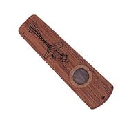 Fabater Flauta Kazoo de Madera Instrumento de Viento de Madera para Guitarra Acompañamiento de Ukelele - Diafragma de Armónica Fácil de Tocar con Anillo Bucal, Compacto y Portátil (#4)