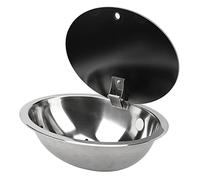 Fabater Fregadero de Cocina de Redondo Gran Capacidad de Acero Inoxidable Fregadero de Acero Inoxidable para Autocaravanas, Yates, Bote
