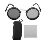 Fabater Gafas de Sol Polarizadas Redondas de 9 Engranajes, Gafas de Sol de Tinte Ajustable, Polarizadas con Lentes de Filtro ND para Hombres, Mujeres, Al Aire