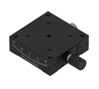 Fabater Goniómetro de Etapa Lineal de 60x60 Mm Turbina Gusano de Milano Plataforma Manual FineTune HXVA60, Mesa Deslizante de Aleación de Aluminio de Alta Precisión para Equipos ópticos