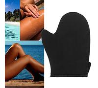 Fabater Guante Autobronceador para Aplicar Loción Bronceadora, Guante Bronceador Suave Reutilizable con Diseño de Doble Cara y Control del Pulgar - Aplicación Uniforme, Antideslizante, Negro 16.5x21cm