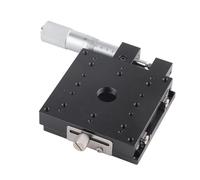 Fabater Guía de Rodillos Cruzados de Etapa Lineal Manual 80x80 Mm SEMX80-AS Micrómetro Mesa Deslizante de Ajuste Fino Guía Lineal de Precisión X Etapa para Inspección de Laboratorio