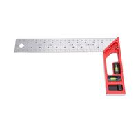 Fabater Herramienta de Diseño Cuadrado para Enmarcar con Nivel de Burbuja, Escuadra de Carpintero de 1,6 Mm de Espesor, Aleación de Aluminio, Escuadra para Carpintería de 250 Mm