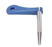 Fabater Herramienta de Fijación de Radios Planos, Soporte Ligero para Rueda de Bicicleta Hecho de Acero Al Aluminio para Reparación, para Aplicaciones Versátiles (para espesores de 1,0 a 1,3 mm)