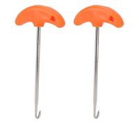 Fabater Herramienta Extractora de Resorte de Escape, en Forma de T, Ganchos Instaladores de Extractor de Resorte de Tubo para Motocicleta, Moto de Cross, ATV, 2 uds. (Orange)