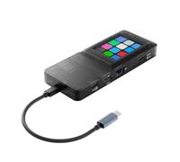 Fabater Hub USB C, Adaptador Multipuerto 8 en 1, 4K, Ethernet, Carga PD de 100 W, USB 3.0, Lector de Tarjetas SD TF, Adaptador Ethernet Hub C, Estación de Acoplamiento con LCD de Control Táctil