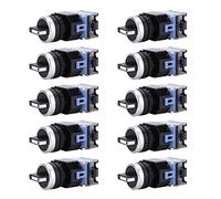 Fabater Interruptor Selector Giratorio Autoblocante Interruptor Mantenido de 3 Posiciones 22 Mm 10 A BEM38-20X/31 Contactos de Aleación de Plata Plástico Retardante de Llama Resistente A Altas