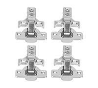 Fabater Juego de 4 Bisagras de Puerta con Tornillos Bisagra de Amortiguación Hidráulica de 105 Grados para Armario, Armario, Accesorios de Muebles de Gabinete de Cierre Suave, Gabinete sin Marco