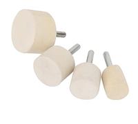 Fabater Juego de 5 Polvos de óxido de Cerio y 4 Ruedas de Pulido de Fieltro de Lana para Herramienta Rotativa, Almohadillas para Pulir Espejos de Joyería de Vidrio, Vástago de 3 Mm Compatible con