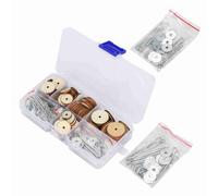 Fabater Juego de 50 Articulaciones Móviles para Muñecas con Cojines de Madera y Pasadores de Hierro, Accesorios de Juguete Artesanales para Hacer Ositos de Peluche, Kit de Pernos para Muñecas,