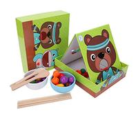 Fabater Juego de Alimentación Preescolar, Cuchara, Palillos, Juego de Juguetes de Entrenamiento, Cultivo de Concentración y Ejercicio de Movimiento Fino de la Mano para Niños, Promoción de