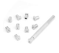 Fabater Juego de Sellos de Cuero, 26 Letras, 10 Números, 3,5 Mm, 6,5 Mm, Juego de Sellos Numéricos de Aleación de Acero para Artesanía en Cuero, Antideslizante, Herramienta Duradera de Perforación