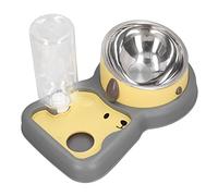 Fabater Juego DE TAZONES DE Comida para Mascotas 4 EN 1, con Botella DE Agua AUMÁTICA, Juego DE TAZONES DE Comida para Gatos INCNINADOS para Gatos Y Perros PEQUEOS, Gatitos, Cachorros