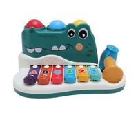 Fabater Juguete de Piano Musical Portátil para Bebés con Múltiples Métodos de Golpeteo, Función de Enseñanza Musical para Niños, Material ABS