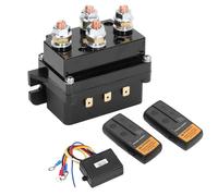 Fabater Kit de Control Remoto Inalámbrico para Cabrestante DC500A 12V, | Relé de solenoide de cabrestante con caja de acero resistente a la intemperie, dos controles remotos de batería de 23 A,