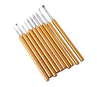 Fabater Kit de Extracción de Manecillas de Reloj, Prensatelas Manual de Reloj de Pulsera de Múltiples Especificaciones, 10 Piezas de Alta Dureza para Reparación y Mantenimiento (GOLD)