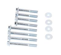 Fabater Kit de Juntas de Pernos de Soporte de Motor 551412 12 Piezas M10x1.5 de Repuesto para Motores GM LS LT Series, Pernos de Soporte de Motor de Metal de Alta Resistencia, 2 Tamaños 7,8 Cm 9,8 Cm