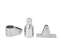 Fabater Kit de Montaje Superior Bimini de Acero Inoxidable 316-12 Piezas Extremo de Ojo Deslizante de Mandíbula de Montaje de Bisagra para Accesorios de Cubierta de Barco Marino, Resistente a la