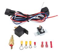 Fabater Kit de relé de Ventilador de Refrigeración de Radiador con Interruptor de Termostato, Arnés de Cableado de Ventilador Eléctrico para de Refrigeración Automática de 7/8-16 Pulgadas, Protector