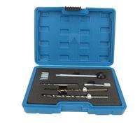 Fabater Kit de Reparación de Roscas, Kit de Reparación de Helicoil de Metal de 10 Piezas, Herramienta de Inserción de Grifo de Inserción Roscada, Perno de Sujeción del Inyector Brocas HSS