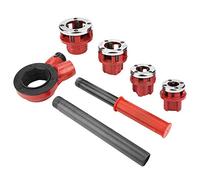 Fabater Kit de Roscado de Tuberías de Fontanero, Herramienta de Roscado de 1/2" 3/4" 1" 1-1/4" con 4 Matrices de Acero de Aleación Duraderas, de Trinquete Manual, Orificios para Eliminación de