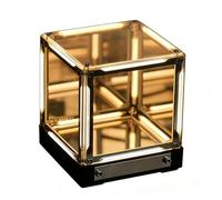 Fabater Lámpara de Cubo de Espejo 4D, Luz LED Infinity Hyper Cube con Control Táctil, Lámpara Creativa de Abismo Infinito, Lámparas de Noche Regulables, Luz Nocturna Recargable