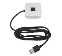 Fabater Lector de Huellas Dactilares USB para PC, Escáner Biométrico de Huellas Dactilares de Reconocimiento Rápido Táctil de 360 Grados, Soporte de Dongle de Escáner para 10 11 (Silver)