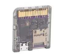 Fabater Lector de Tarjetas de Juego de Código Abierto, Lector de Tarjetas Flash con Fuente de Alimentación Dual de 6 MB/s Compatible con MCU RP2040, Consolas DS SD (Negro transparente)