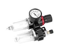 Fabater Lubricador Regulador de Filtro de Aire Neumático G1/4, Separador de Agua y Aceite con Trampa de Humedad y Trampa de Agua para Compresor de Aire, 0,05-0,85 Mpa, Descarga Semiautomática, 40