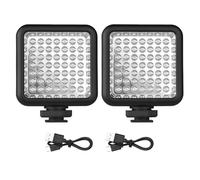 Fabater Luz Nocturna Infrarroja, 49 LED 850 NM 20 M de Alcance Luz de Fotografía Infrarroja, de Vídeo IR con Soportes de Zapata Fría Apilables USB C Recargable para Cámara Grabación de Vídeo Vida