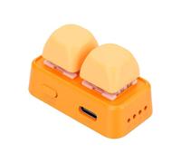 Fabater Mando de Paso de Página E Book, Teclado Mini de 2 Teclas, Pulsador de Página Bluetooth Personalizado, Teclado Copiar y Pegar con Retroiluminación RGB