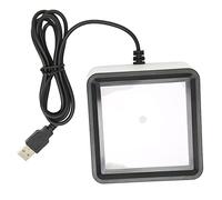 Fabater Manos Libres Escáner de Código de Barras de Escritorio con | Escáner inalámbrico USB QR, códigos 1D 2D de escaneo automático, para pago móvil, material ABS