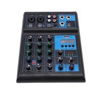 Fabater Mezclador Profesional de 4 Canales, Consola de Placa de Sonido de bajo Ruido para Eventos en, Uso Portátil en Estudios Domésticos