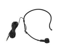 Fabater Micrófono con Gancho para la Oreja de 6,35mm, Auriculares Dinámicos con Cable, Micrófono de Diadema Ergonómico de 16,4 Pies para Amplificador de Karaoke, Enseñanza del Habla
