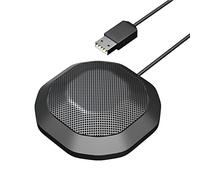 Fabater Micrófono de Escritorio Micrófono de Computadora Omnidireccional de Alta Sensibilidad de 360 ° con Conector de 3,5 Mm para Conferencias de Juegos de Computadora Portátil, Plug & Play