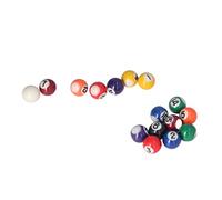 Fabater Mini Bola de Billar de 25 Mm, Juego Completo de 16 Bolas, Bolas de Mesa de Billar de Resina de Estilo Americano, Accesorios para Sala de Juegos para Niños, Duradera, Resistente a Impactos,