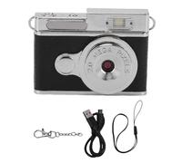 Fabater Mini Cámara con Llavero, Cámara Portátil con Lente Gran Angular 1080P y Correa para la Muñeca, Mini Cámaras Digitales Vintage, Duración de la Batería de 100 Minutos (Black)