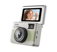 Fabater Mini Cámara Llavero, Mini Cámara Digital 4K de 68 MP con 14 Filtros, Pantalla Abatible de 1,47 Pulgadas y Luz LED, Zoom 16x. Cámaras Portátiles para Grabar Vlogs de Viaje. (Green)