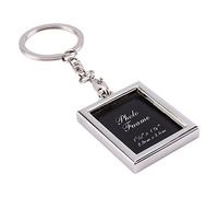 Fabater Mini Llavero de Metal para Insertar Fotos, Llavero con Marco de Imagen de Aleación Creativo, Regalo para Fotos Personalizadas, Ilustraciones con Logotipo